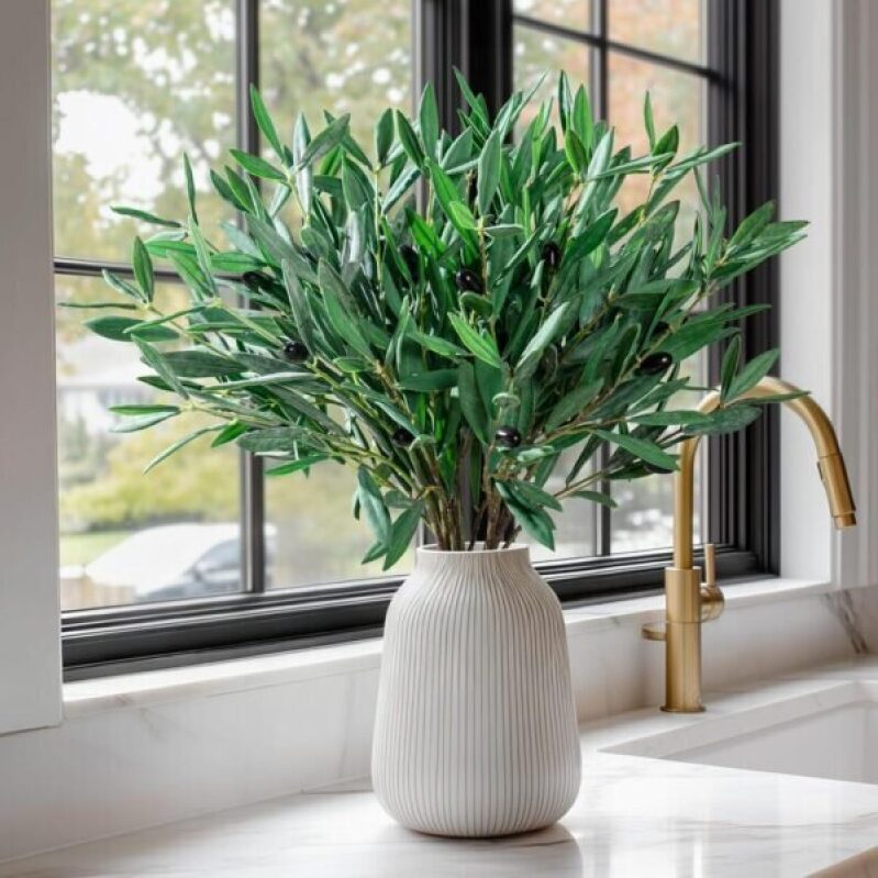 Elevate Your Space with Bai Li Kang 8PCS High-End Olive Branch Vases