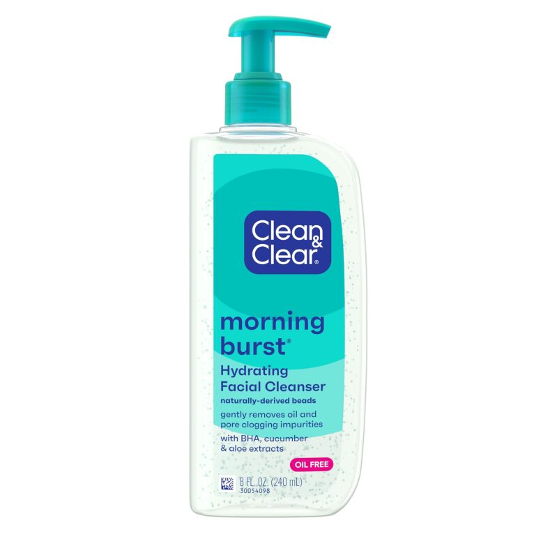 Clean & Clear Morning Burst Hydrating Facial Cleanser 8oz - Refreshing, Oil-Free Skin Care