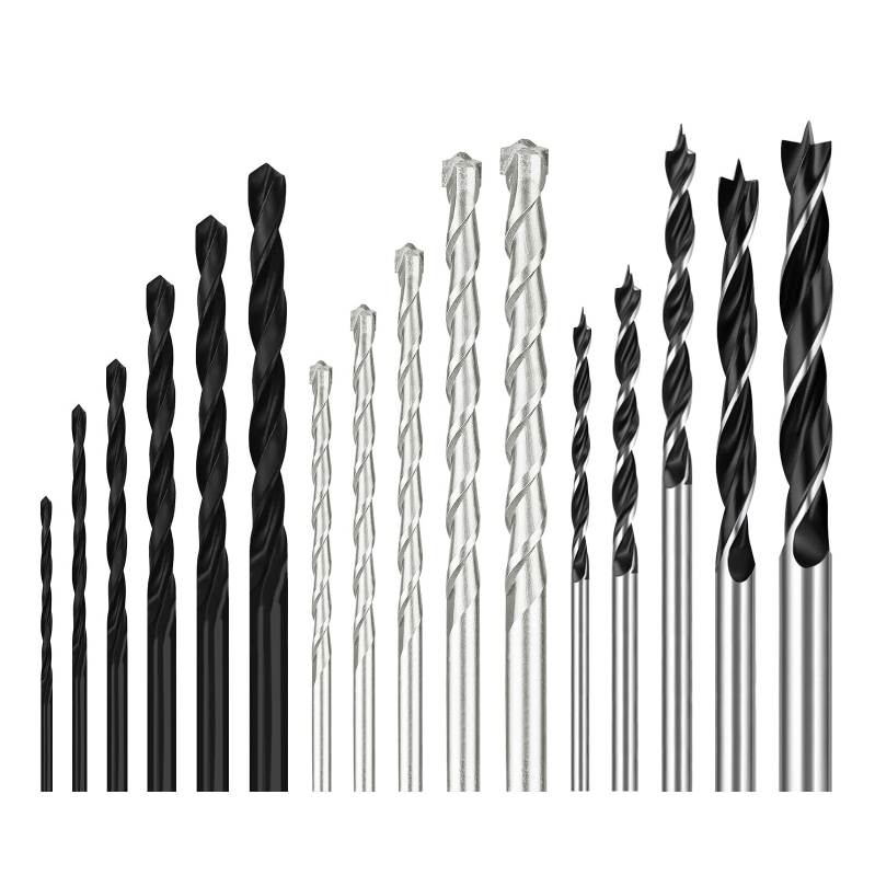 Versatile 16-Piece HSS Steel Drill Bit Set for Drill Drivers