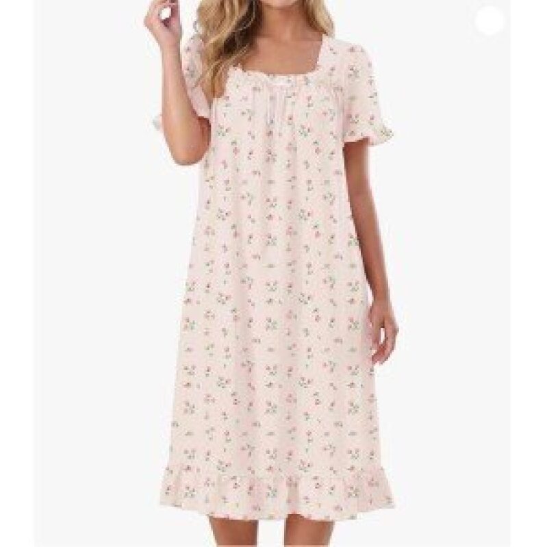 Charming Floral Nightgown for Women - Perfect for Cozy Nights
