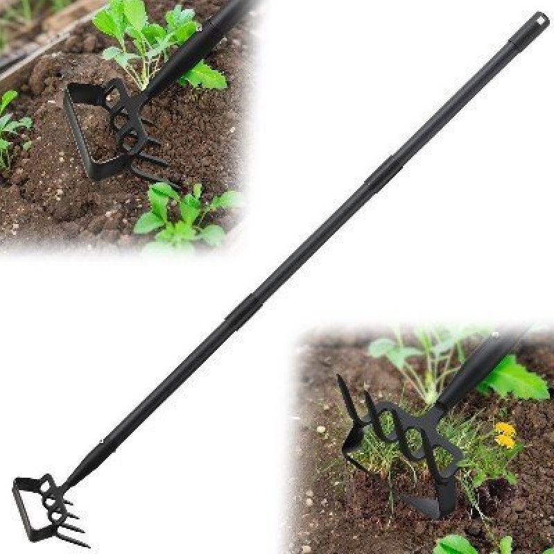 Versatile Dual-Function Garden Tool for Efficient Weeding and Soil Loosening