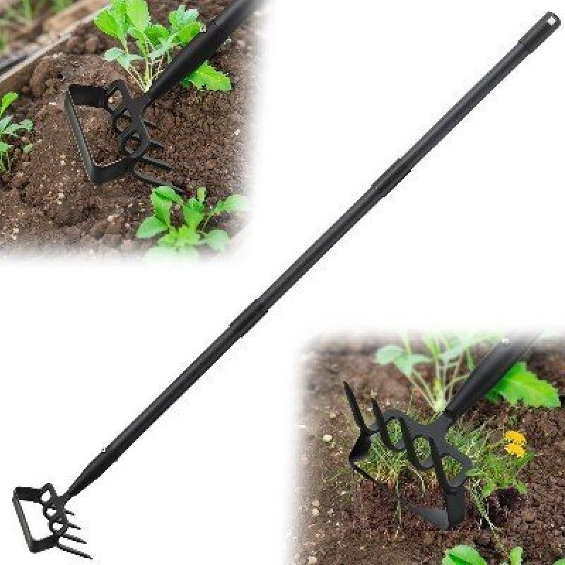 Versatile Dual-Function Garden Tool for Efficient Weeding and Soil Loosening
