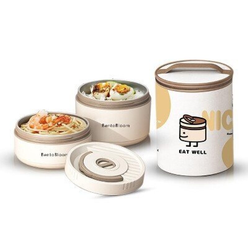 BentoBloom Round Layered Bento Box - Perfect for Healthy Meals On-The-Go