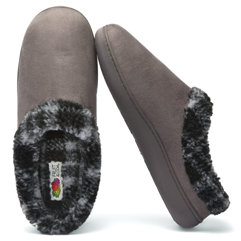 Fruit of the Loom Men's Printed Sherpa Lined Clog - Warm and Stylish Indoor Slippers