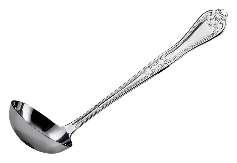 Heavy-Duty Stainless Steel Gravy and Soup Ladle - 9-inch