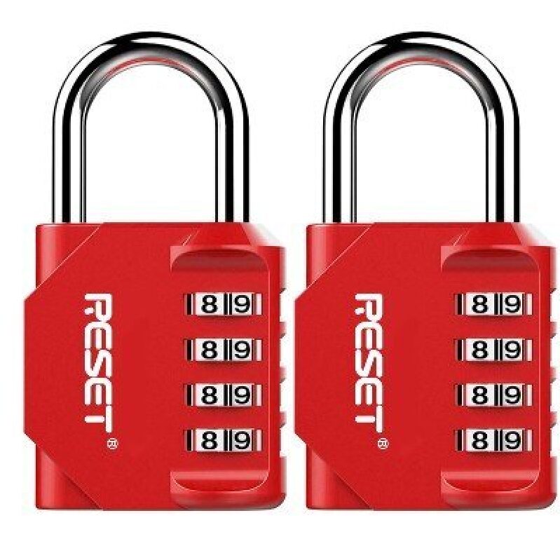 Secure Your Essentials with RESET 4-Digit Combination Padlocks - 2 Pack