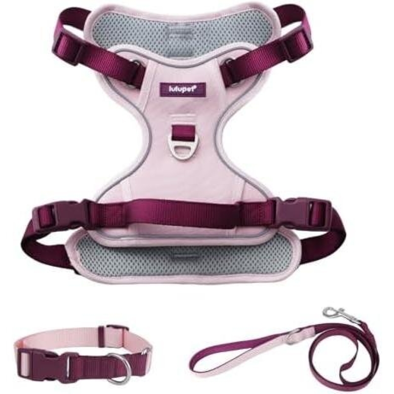 Kupeer Pink Dog Leash Harness - 50% OFF