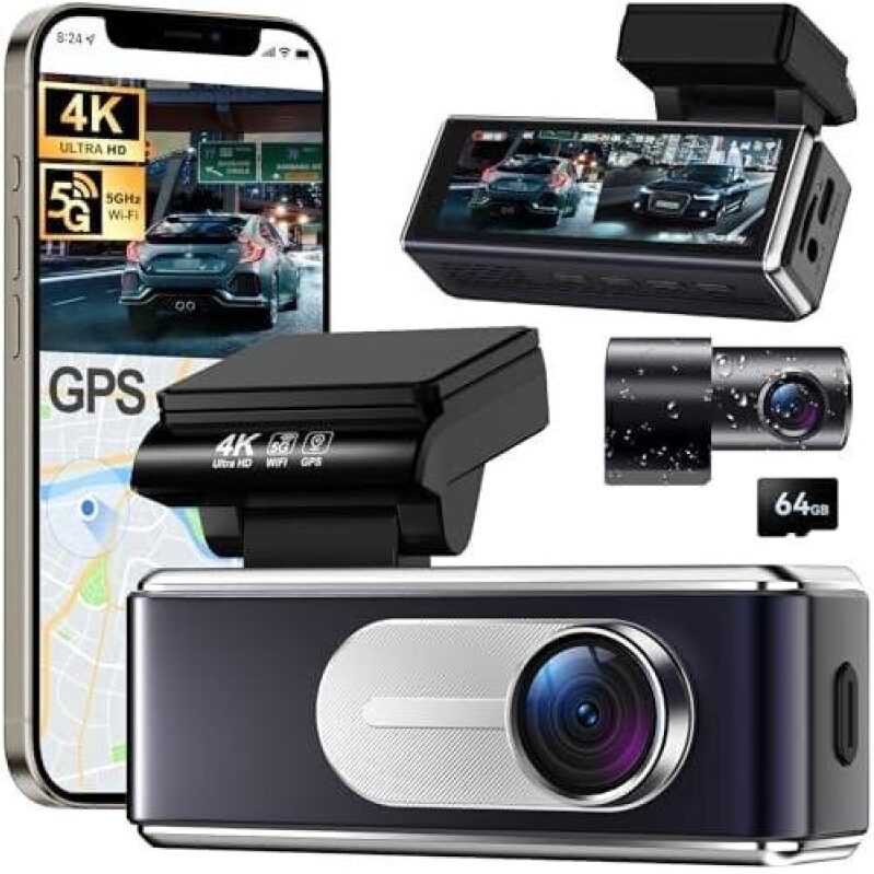 Dash Cam/4K双摄64G行车记录仪 56%OFF