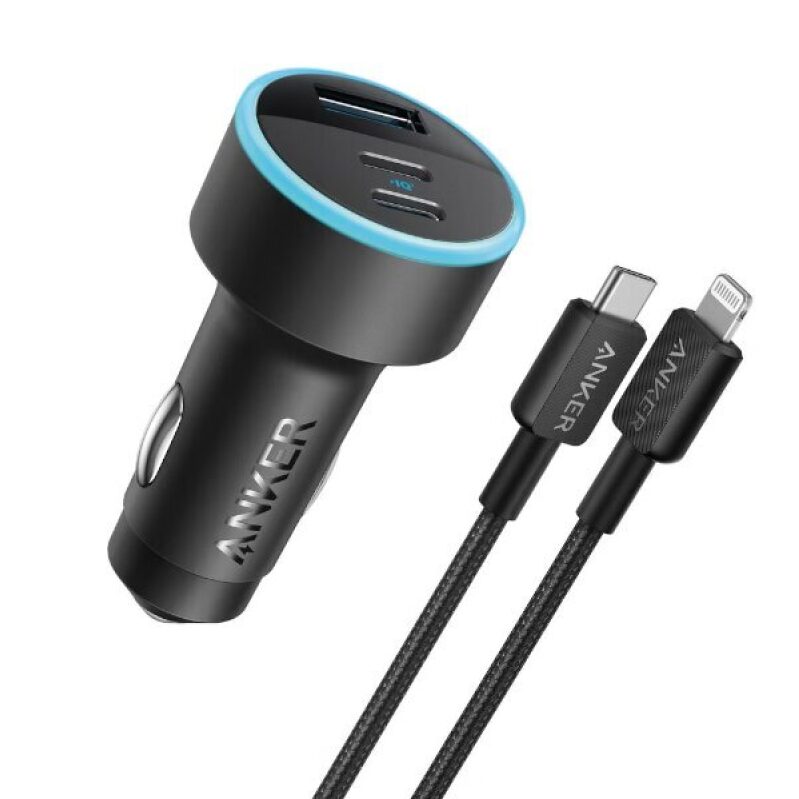 Anker 3-Port 67W Car Charger - Fast Charging for Multiple Devices