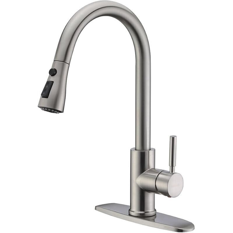 WEWE High Arc Pull Out Kitchen Faucet - Sleek and Functional