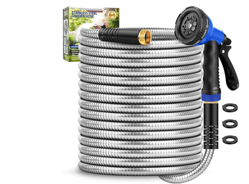 Prime Exclusive: 50ft Stainless Steel Garden Hose - Prime Free Shipping