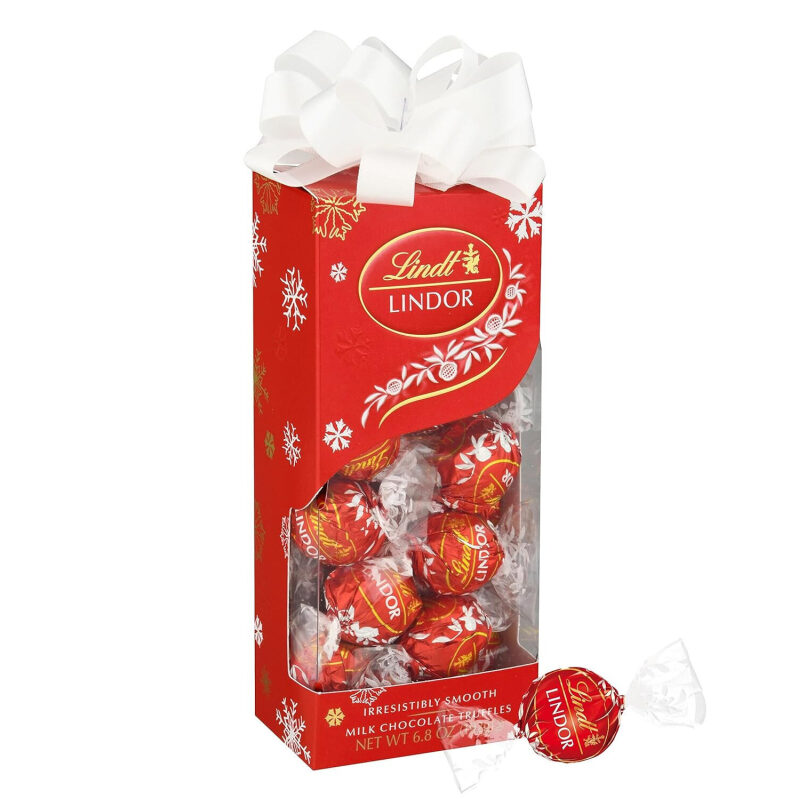 Discounted Lindt LINDOR Milk Chocolate Truffles Box - Prime Exclusive