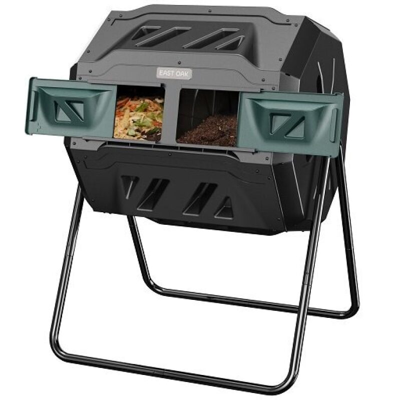 East Oak Dual-Chamber Compost Bin - Save 30% + Free Shipping!
