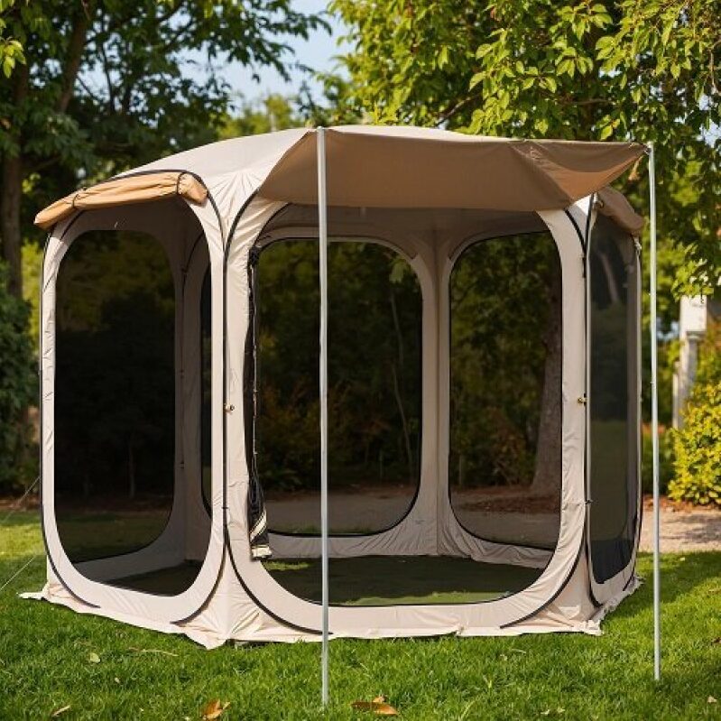 EAST OAK Pop-Up Canopy Tent with Mesh Walls, 10x10 FT - Perfect for Outdoor Events
