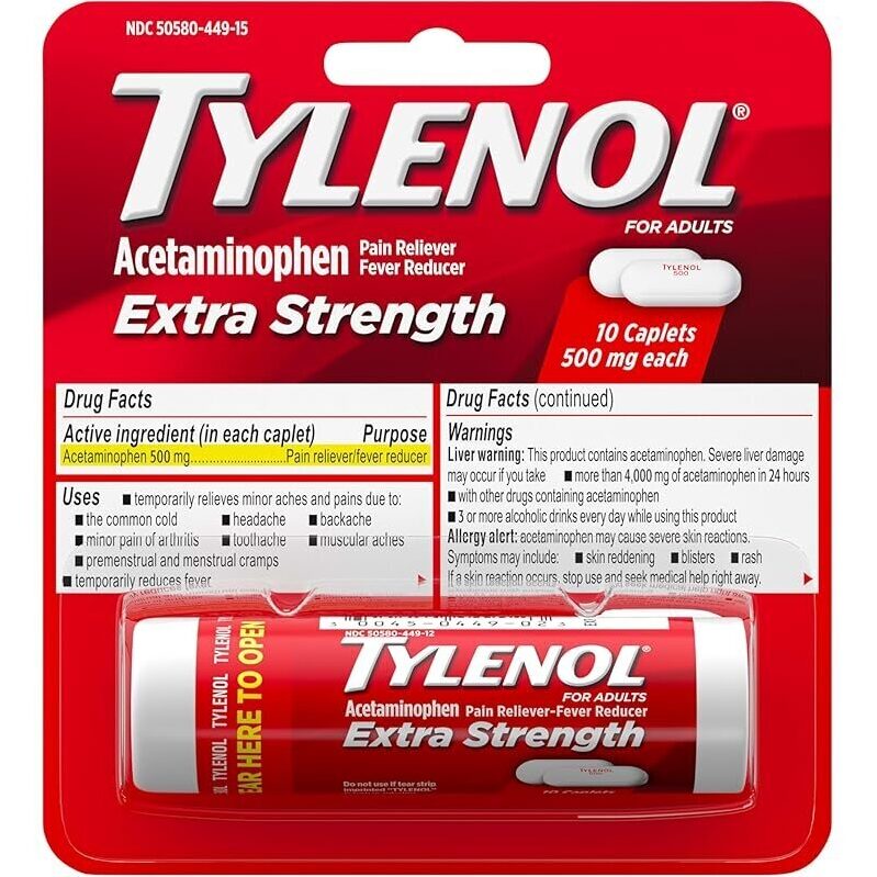 Tylenol Extra Strength Caplets - Pain Relief & Fever Reduction