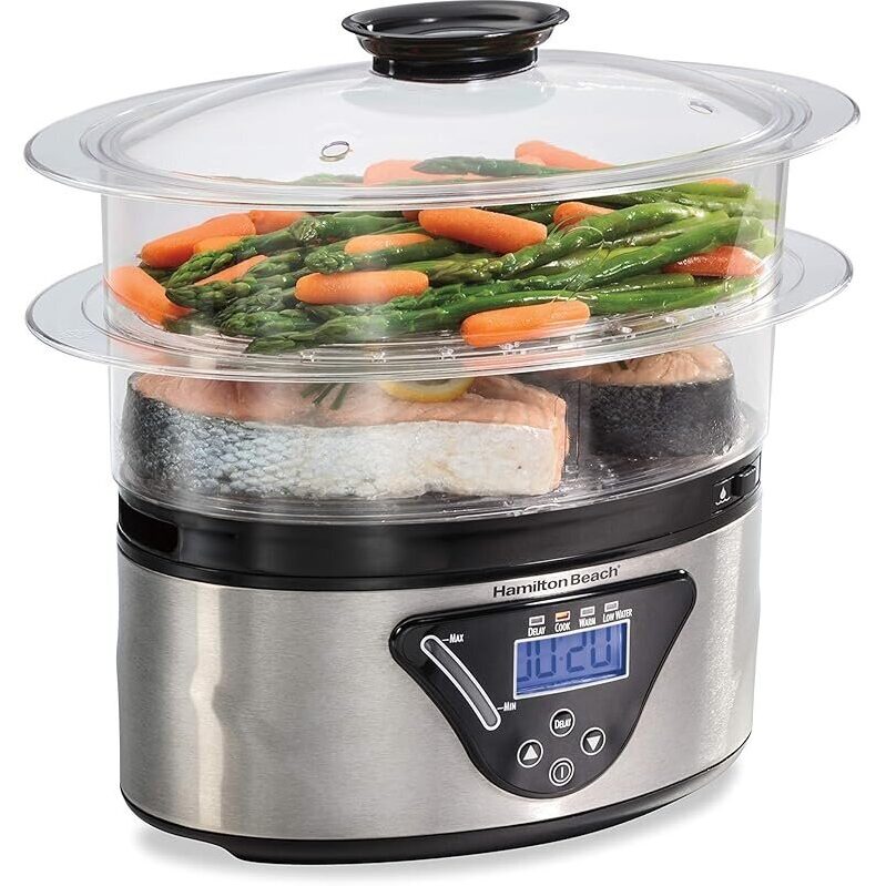 Digital Electric Food Steamer & Rice Cooker - Healthy Cooking Made Easy
