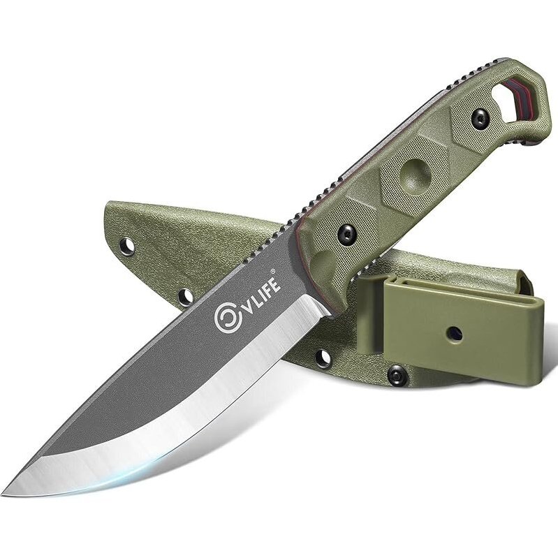 5.2-inch Full Tang Fixed Blade Knife with Sheath - Durable and Versatile Outdoor Knife