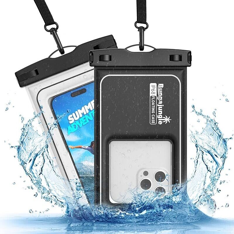 Bungajungle Waterproof Phone Pouch (2-Pack) - Ideal for Outdoor Activities