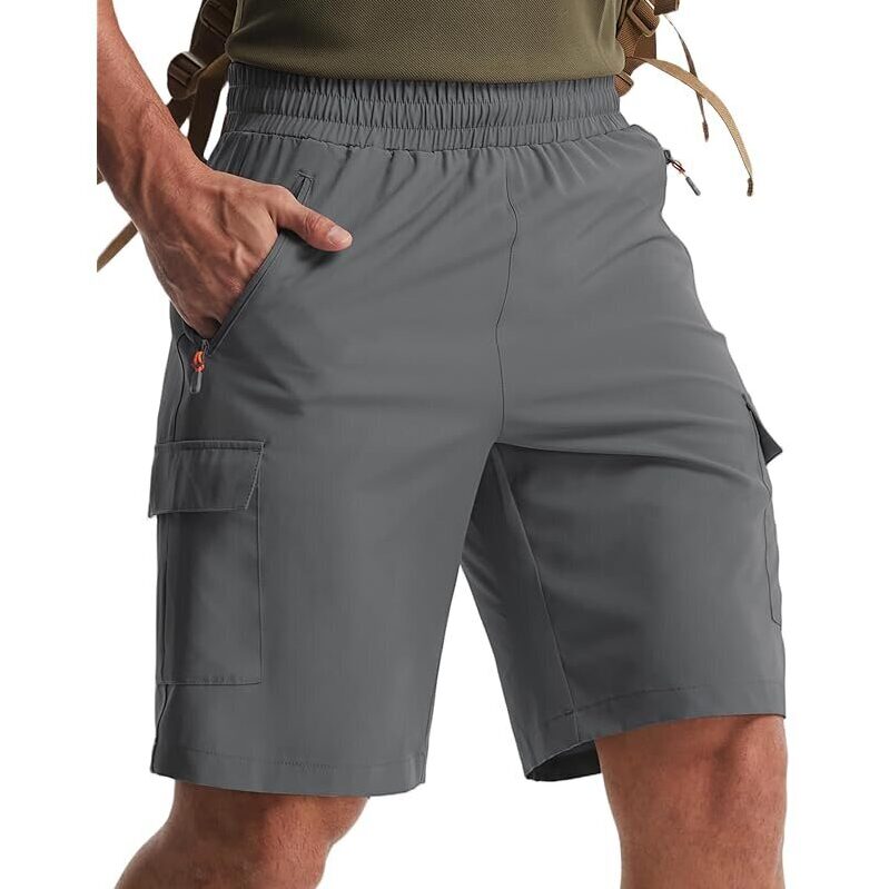 Libin 9-inch Men's Water-Resistant Quick Dry Cargo Shorts - Perfect for Outdoor Adventures