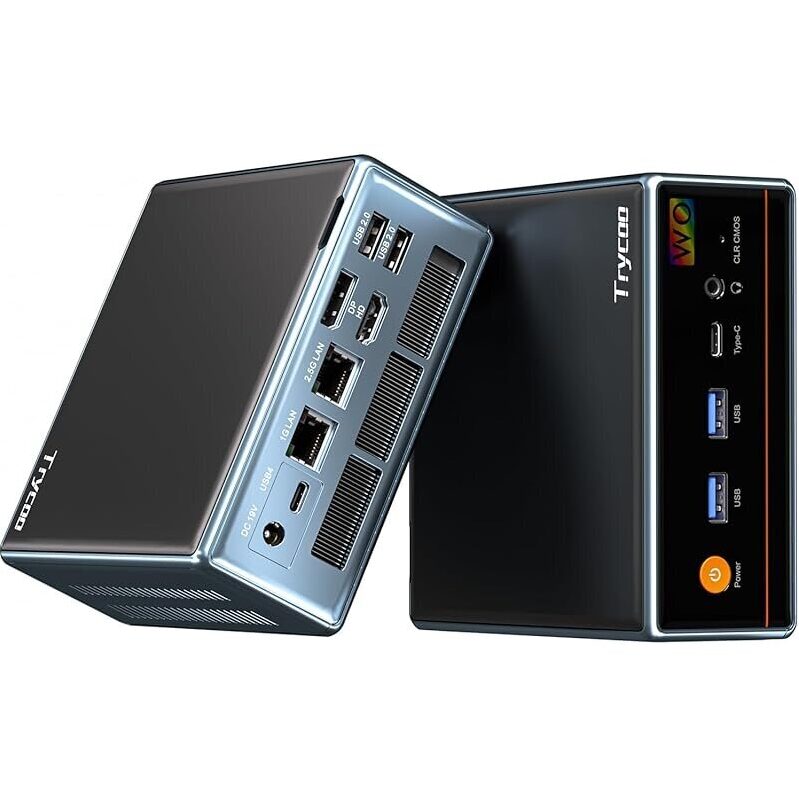 Powerful Trycoo 2026 Gaming Mini PC with Ryzen 5, 1TB SSD, 32GB RAM