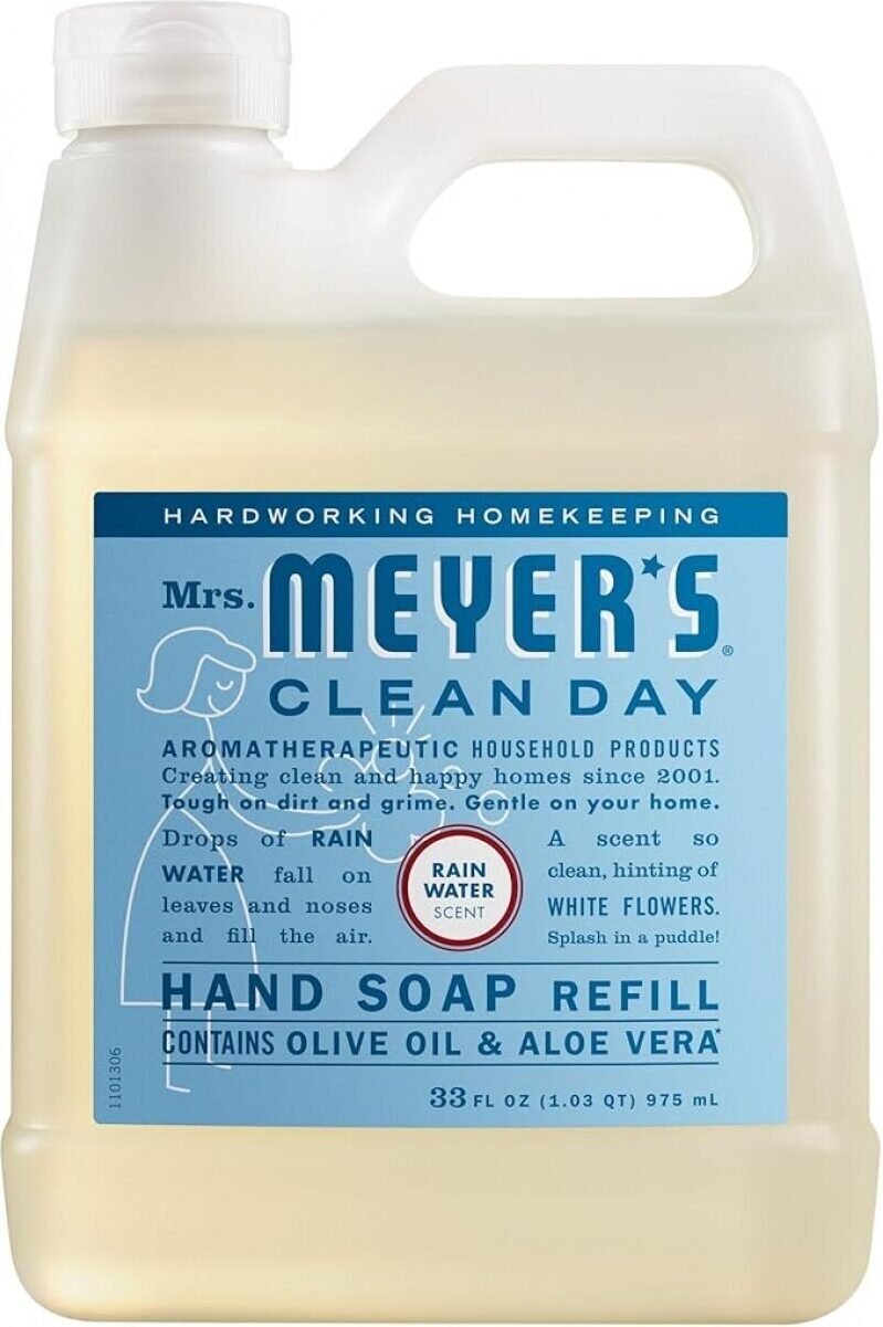 MRS. MEYER'S CLEAN DAY Hand Soap Refill - Rain Water Scent - 33 Fl Oz