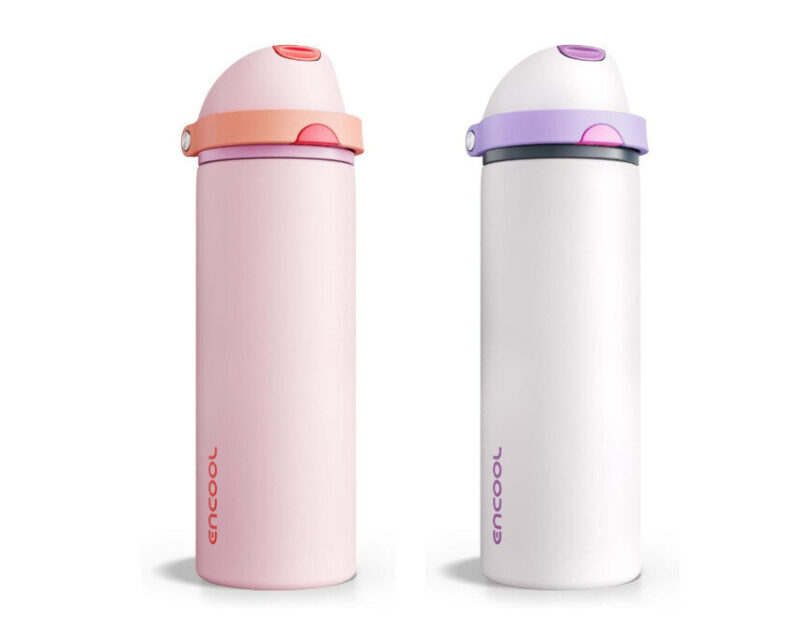 Encool Stainless Steel Insulated Straw Cup - 24oz, Dual Use Design, Prime Eligible