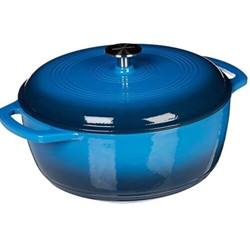 AmazonBasics Enameled Cast Iron Dutch Oven, 6 Quarts, Now Only $41.98, Free Shipping