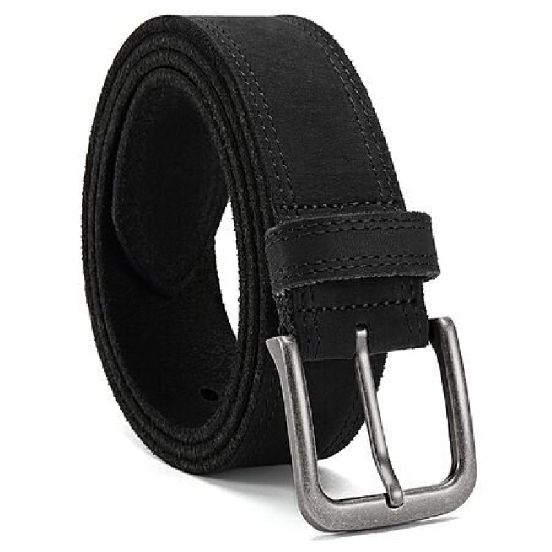 Heavy Duty Full Grain Leather Belt for Men - Black