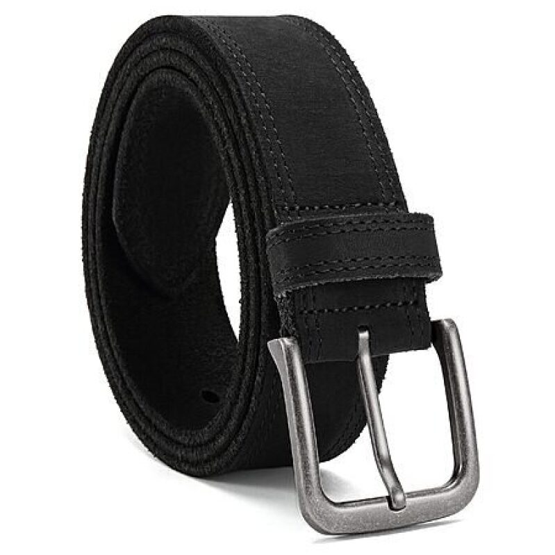 Heavy Duty Full Grain Leather Belt for Men - Black