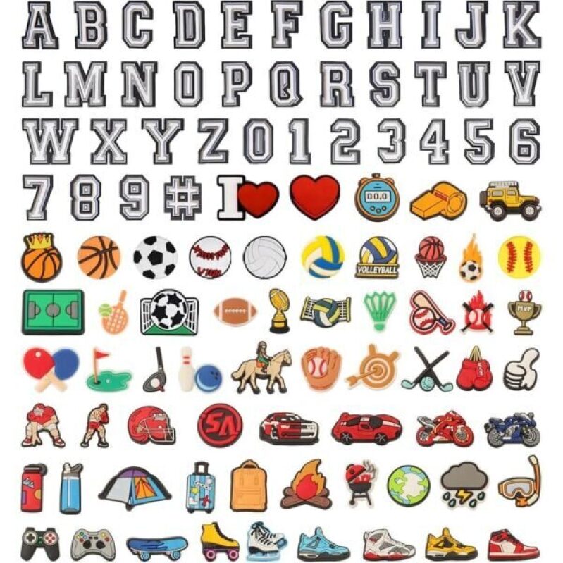 Affordable Shoe Charms for Kids - 100PCS Sports Charms