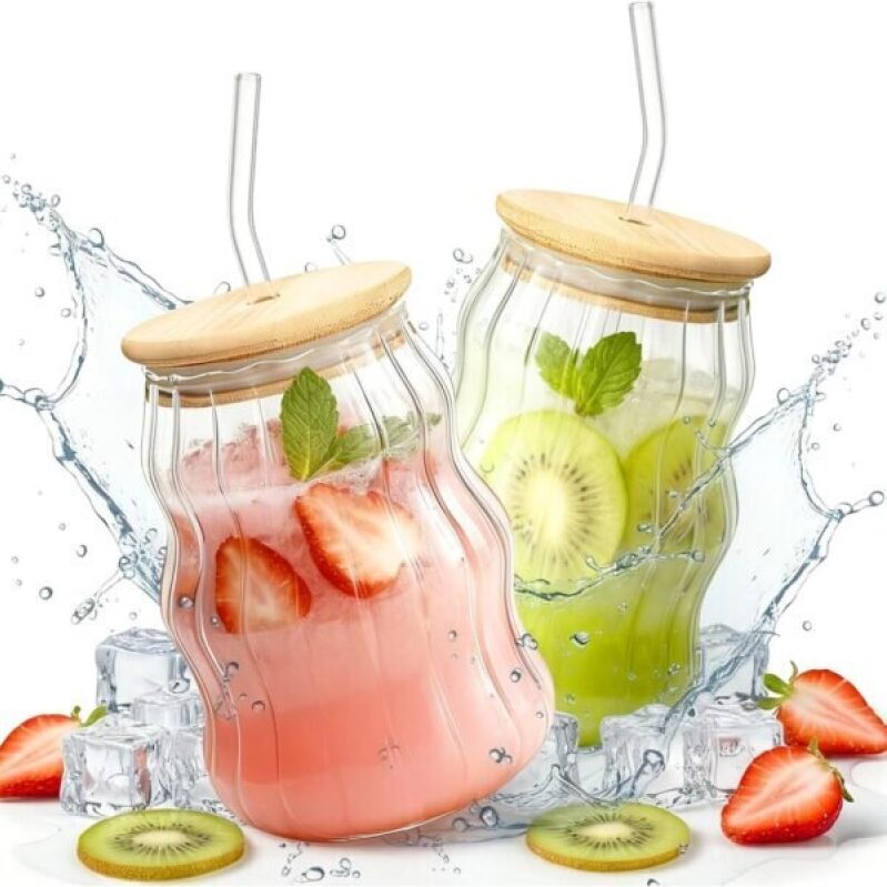 2-Pack Stylish Glass Jars with Bamboo Lids - 33% Off