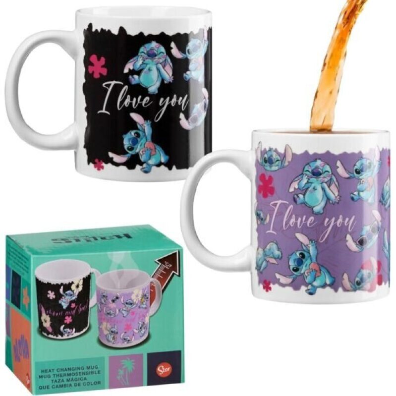 Stitch Ceramic Heat-Changing Mug Set - Perfect for Stitch Fans
