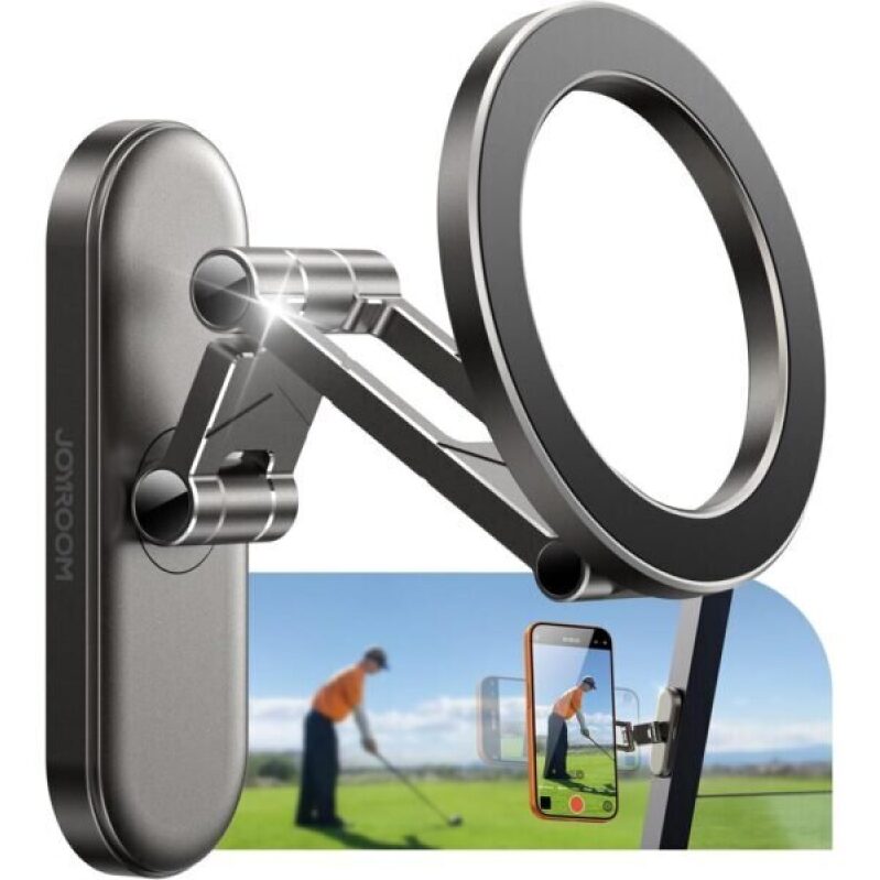 All Metal Magnetic Golf Cart Phone Holder - Tri-Fold Unique Golf Gifts for Men
