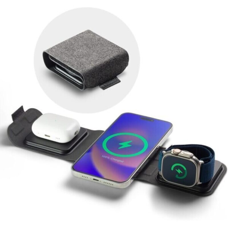 Mophie 3-in-1 Travel Charger with MagSafe - Charge iPhone, Apple Watch & AirPods Pro