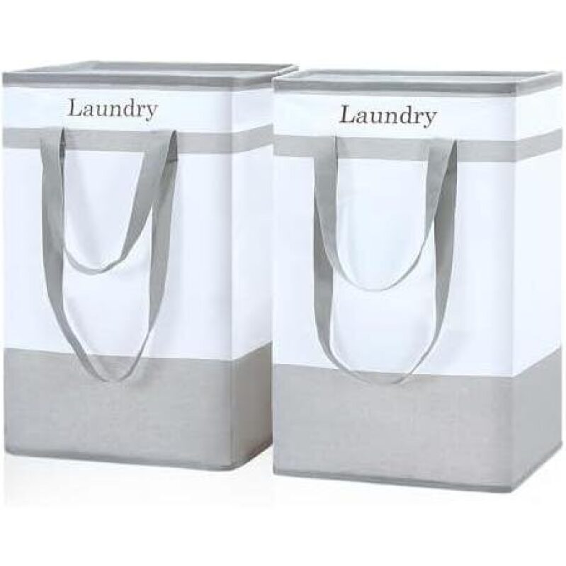 Double Pack Foldable Laundry Baskets - 50% Discount