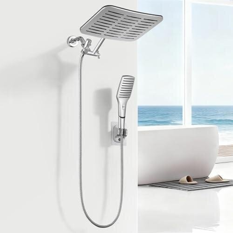 XXL 12.2 Inch Rainfall Shower Head with Handheld Spray - 50% Discount