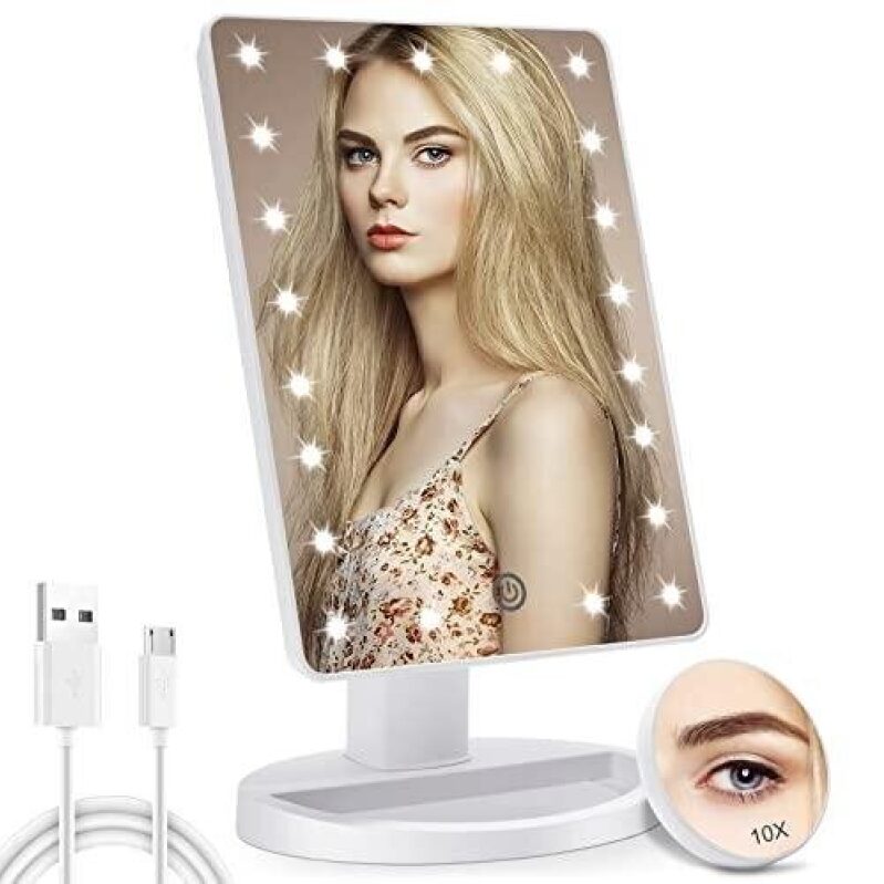 Affordable LED Makeup Mirror with 10x Magnification - Perfect for Detail Work