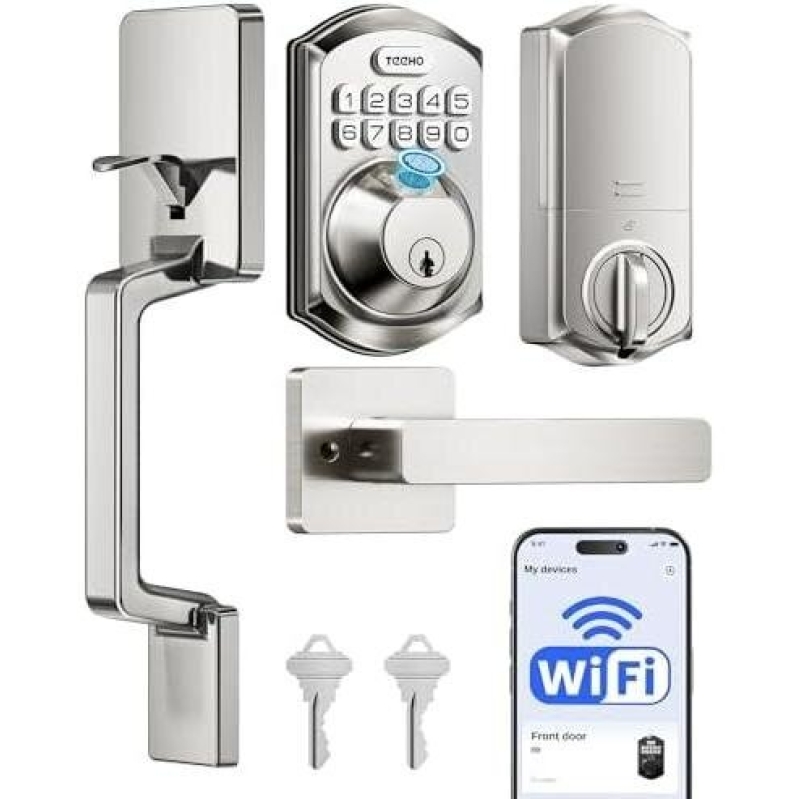Smart WiFi Keypad Door Lock with Handle Set - 50% Discount