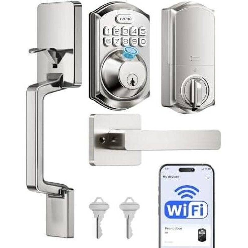 Smart WiFi Keypad Door Lock with Handle Set - 50% Discount