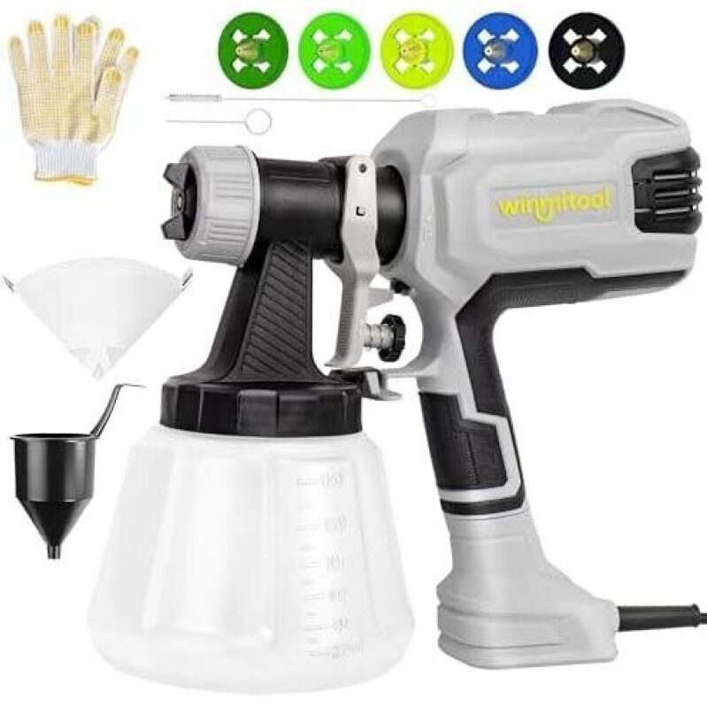 Powerful 650W Electric Paint Sprayer with 5 Nozzles for Home and Professional Use