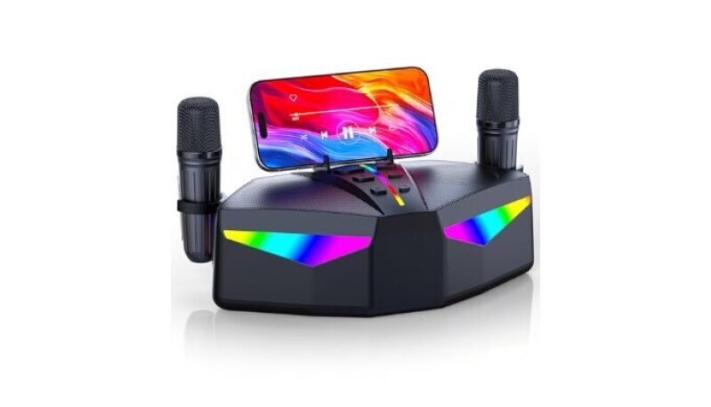 Portable Karaoke Machine with 35W Speaker & LED Effects - Ideal for Home & Outdoor Parties