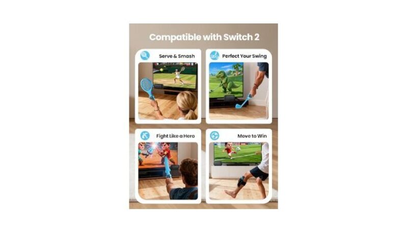 VOYEE 16-in-1 Switch 2 Sports Accessories Bundle - Ultimate Family Fun Kit