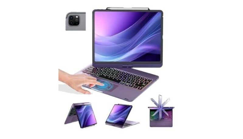 360° Swivel TouchPad Keyboard for iPad Pro 13, Air 13