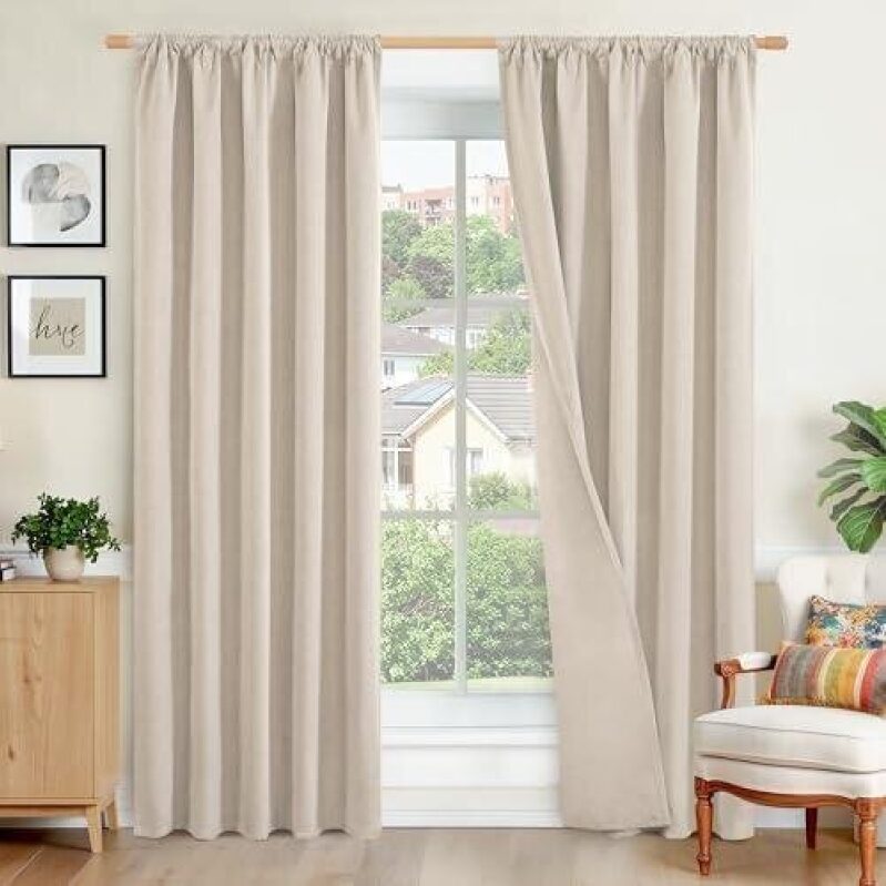 Double-Length 84-Inch Blackout Thermal Window Curtains - 45% Off