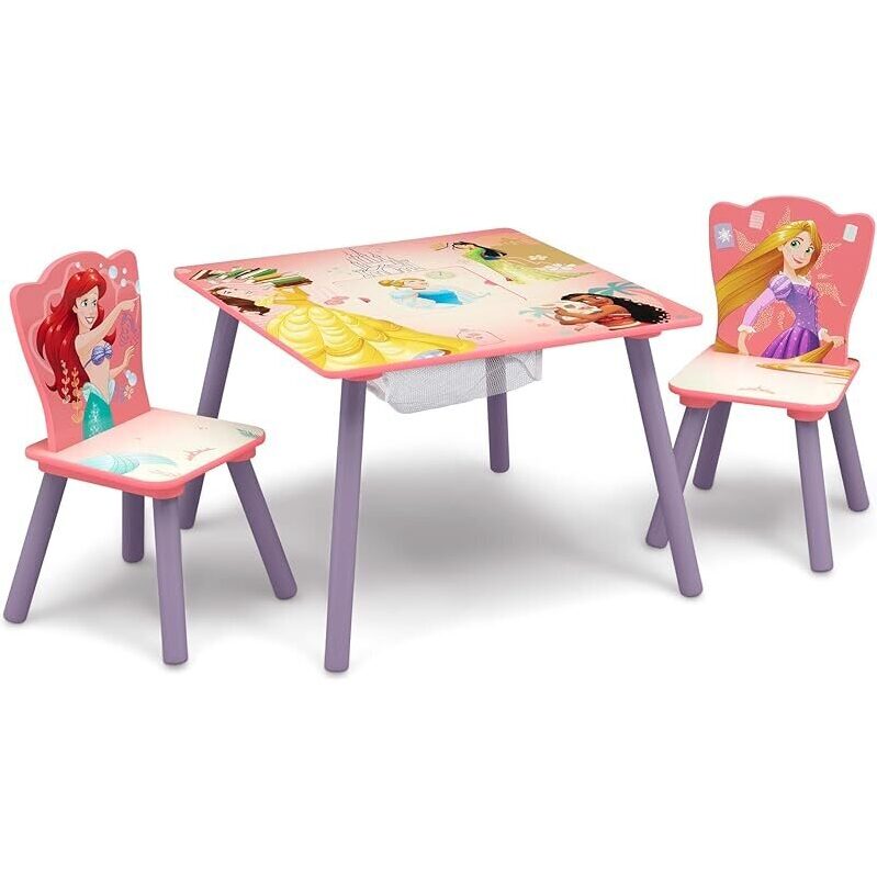 Disney Princess Kids Table and Chair Set with Storage - Perfect for Playtime