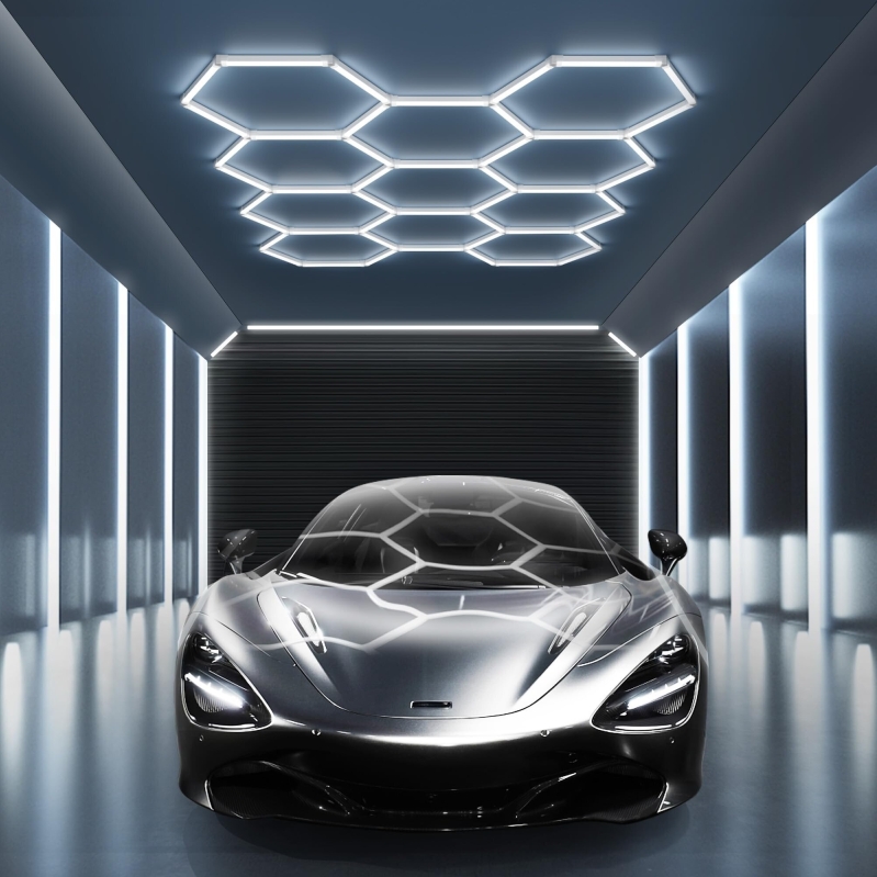 Modern 11 6500K Hexagon LED Garage Light for Ultimate Visibility