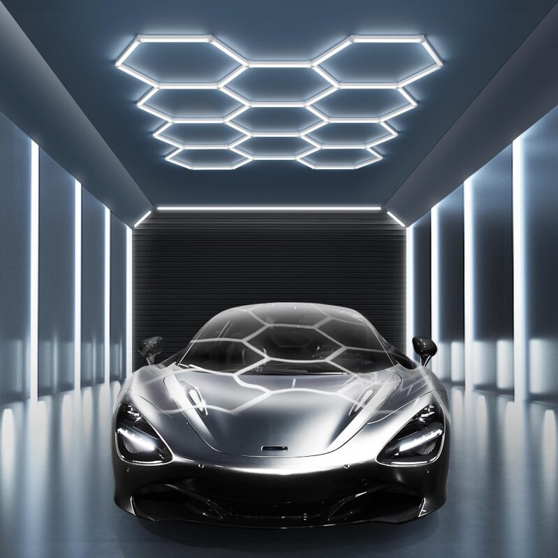 Modern 11 6500K Hexagon LED Garage Light for Ultimate Visibility