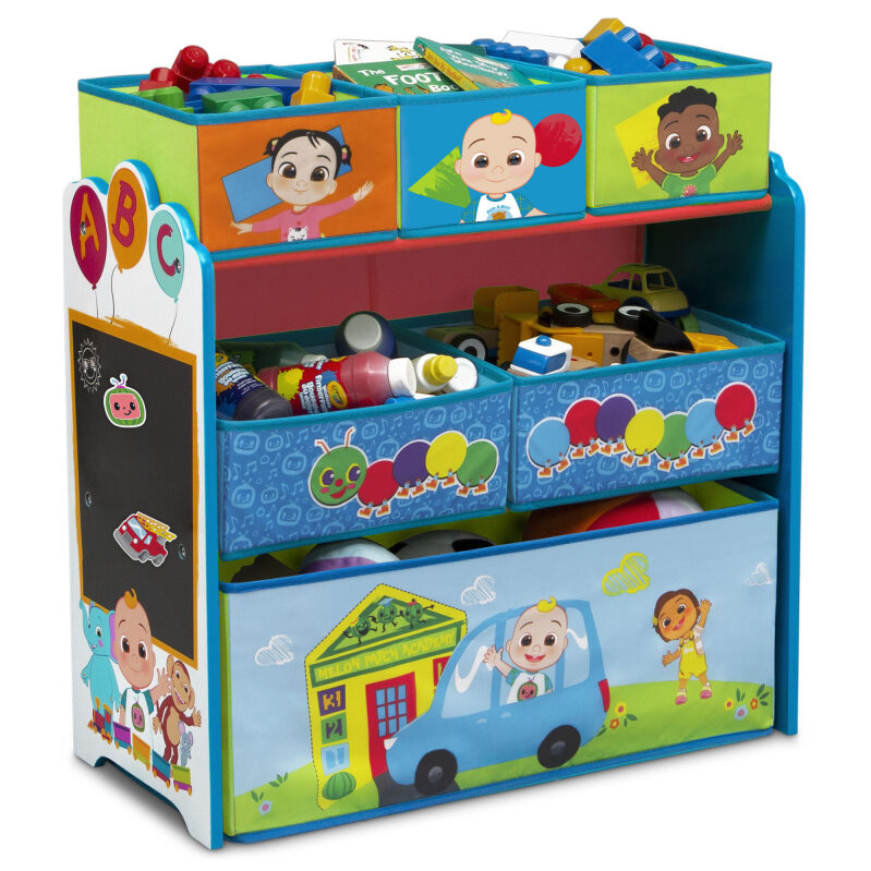 Delta Children CoComelon Design & Store 6 Bin Toy Storage Organizer