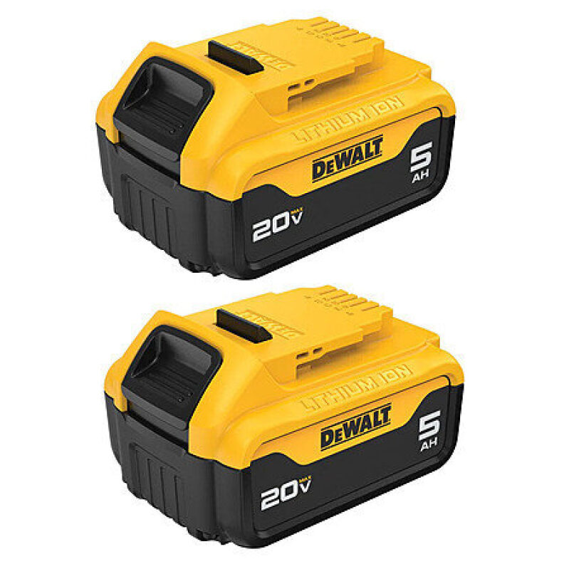 DeWalt 20V MAX Lithium Ion 5Ah Battery Pack - Dual Pack