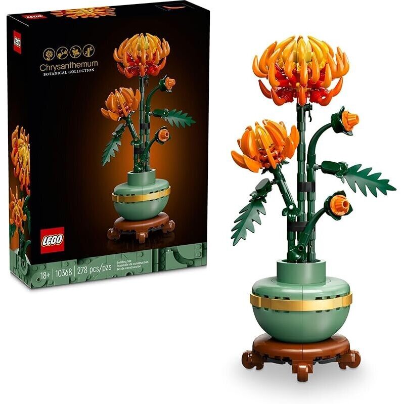 LEGO Icons Chrysanthemum Flower Building Set - 278pcs